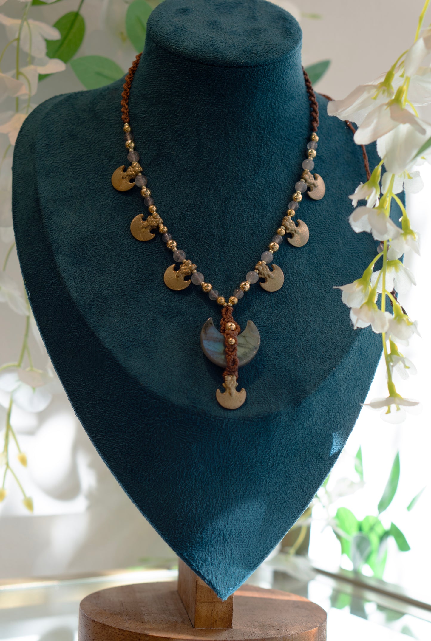 Tribal Moon Labradorite Talisman
