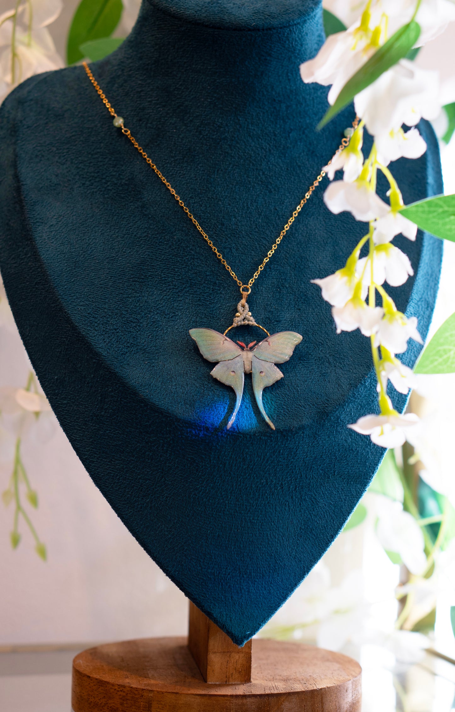 Luna Moth Necklace