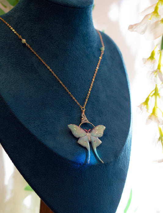 Luna Moth Necklace