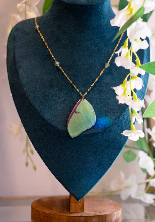 Luna Moth Wing Necklace