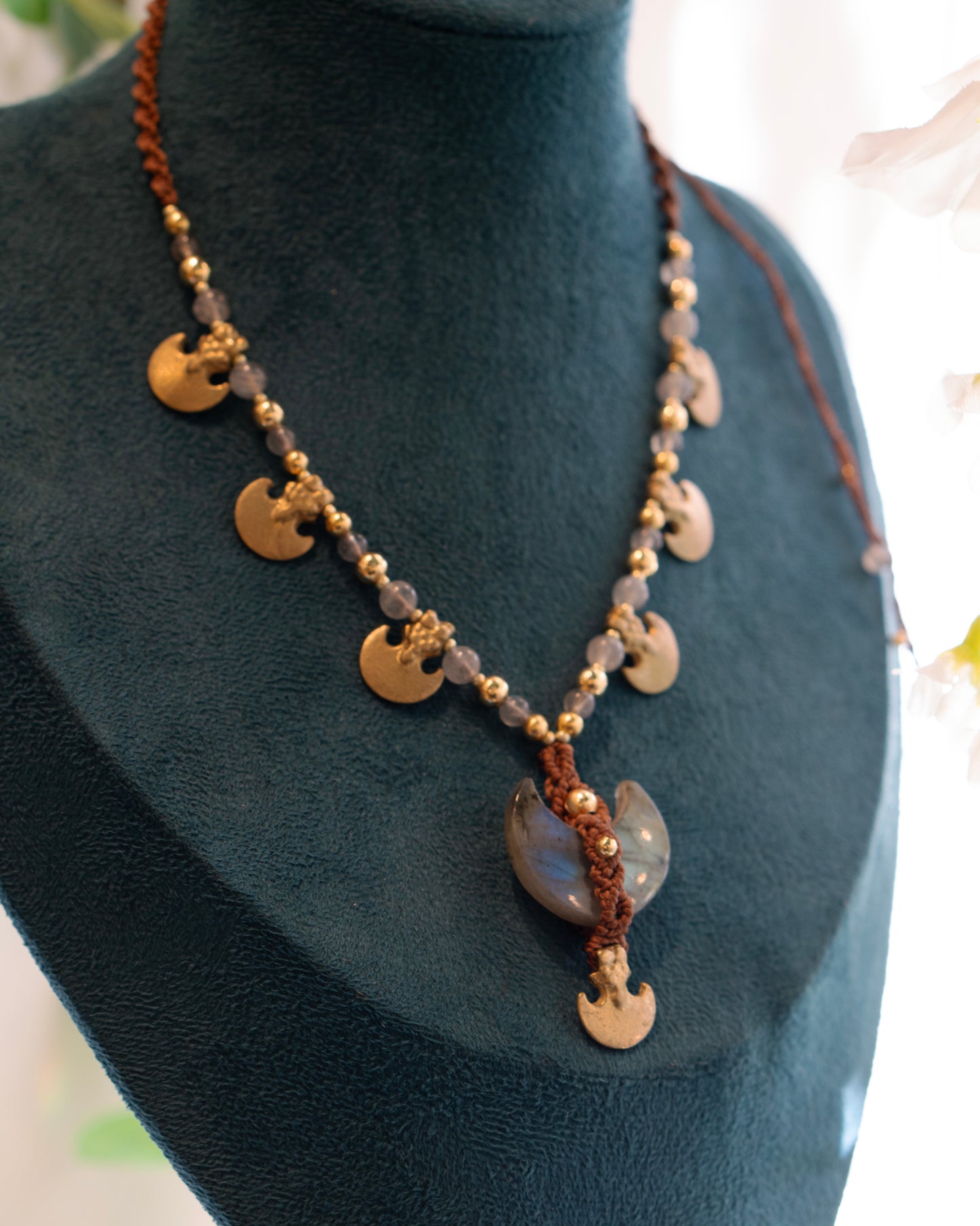 Tribal Moon Labradorite Talisman