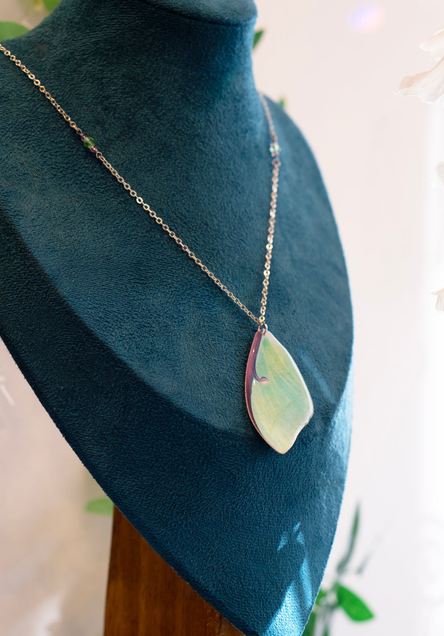 Luna Moth Wing Necklace