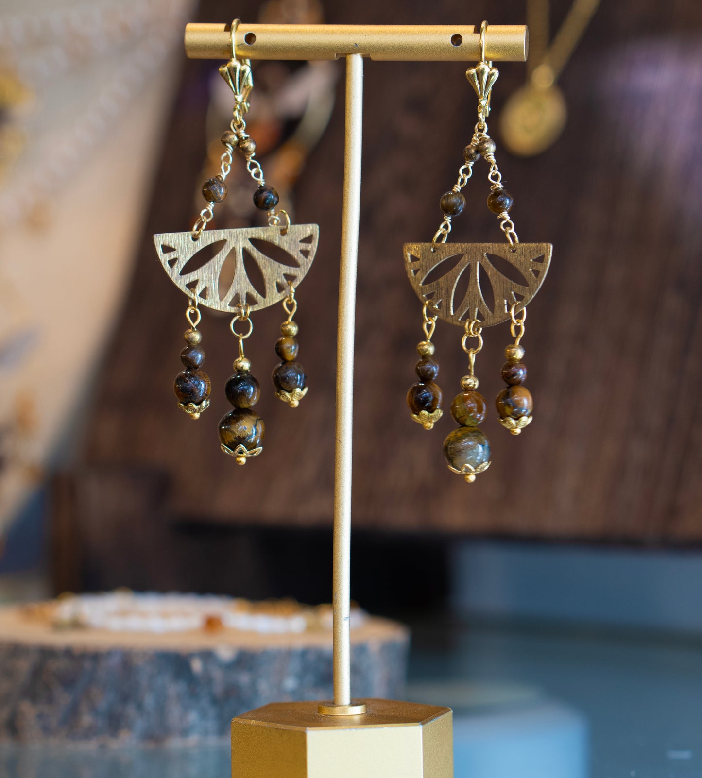Tigers Eye Earrings