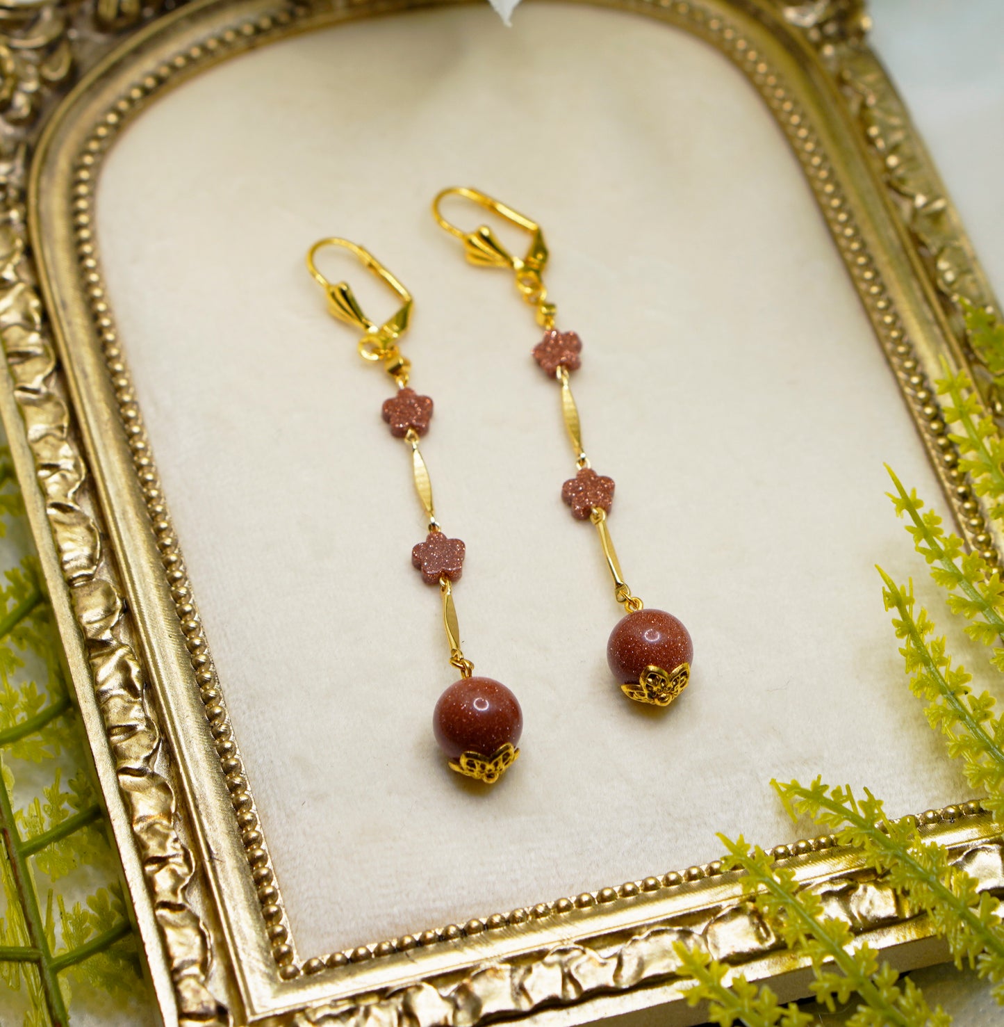 Sunstone Drops Earrings
