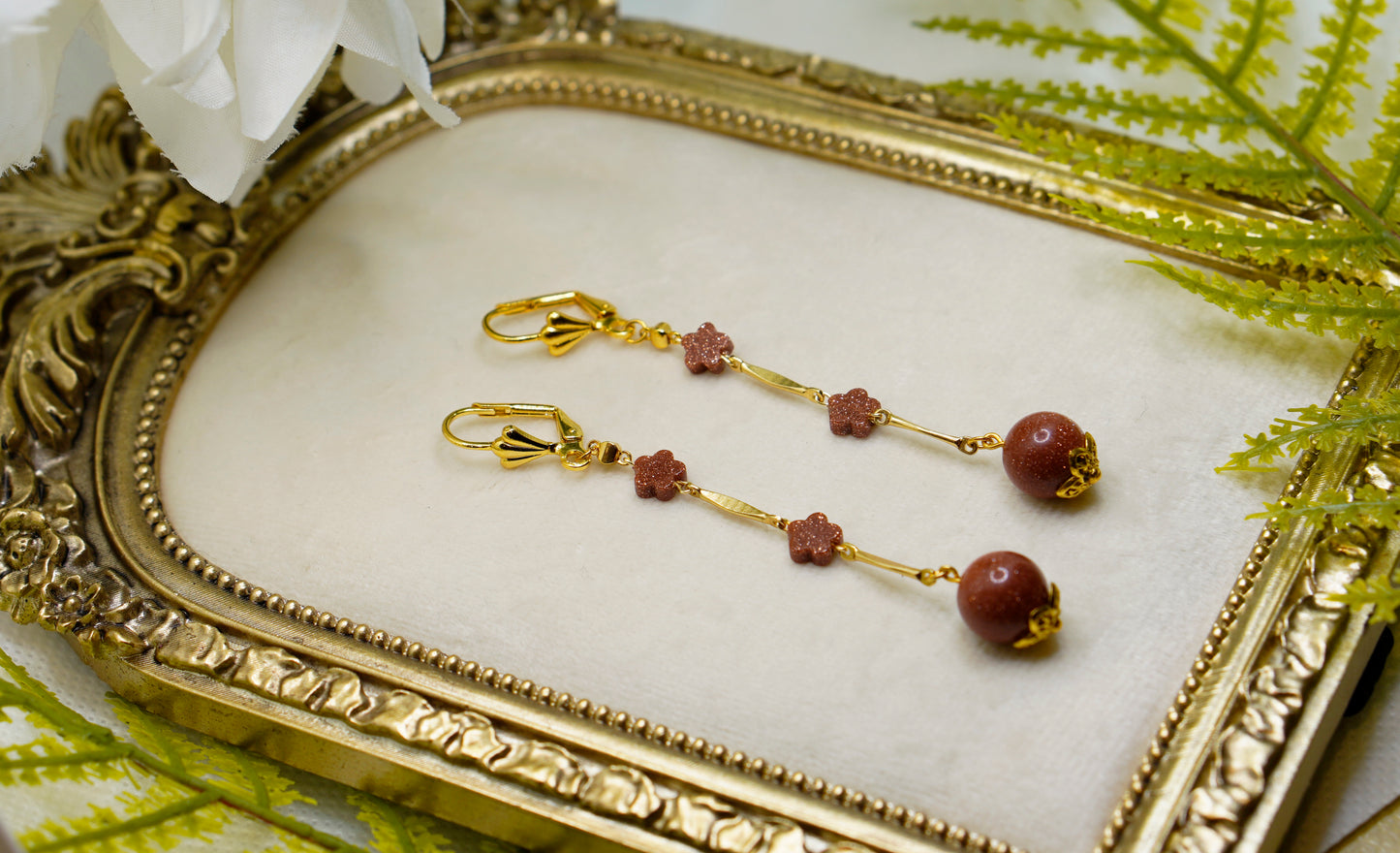 Sunstone Drops Earrings