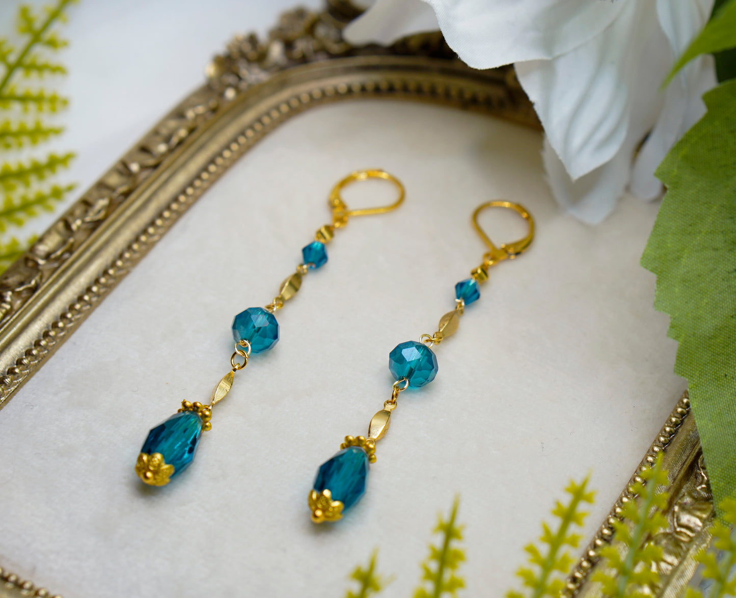 Teal Drops Earrings