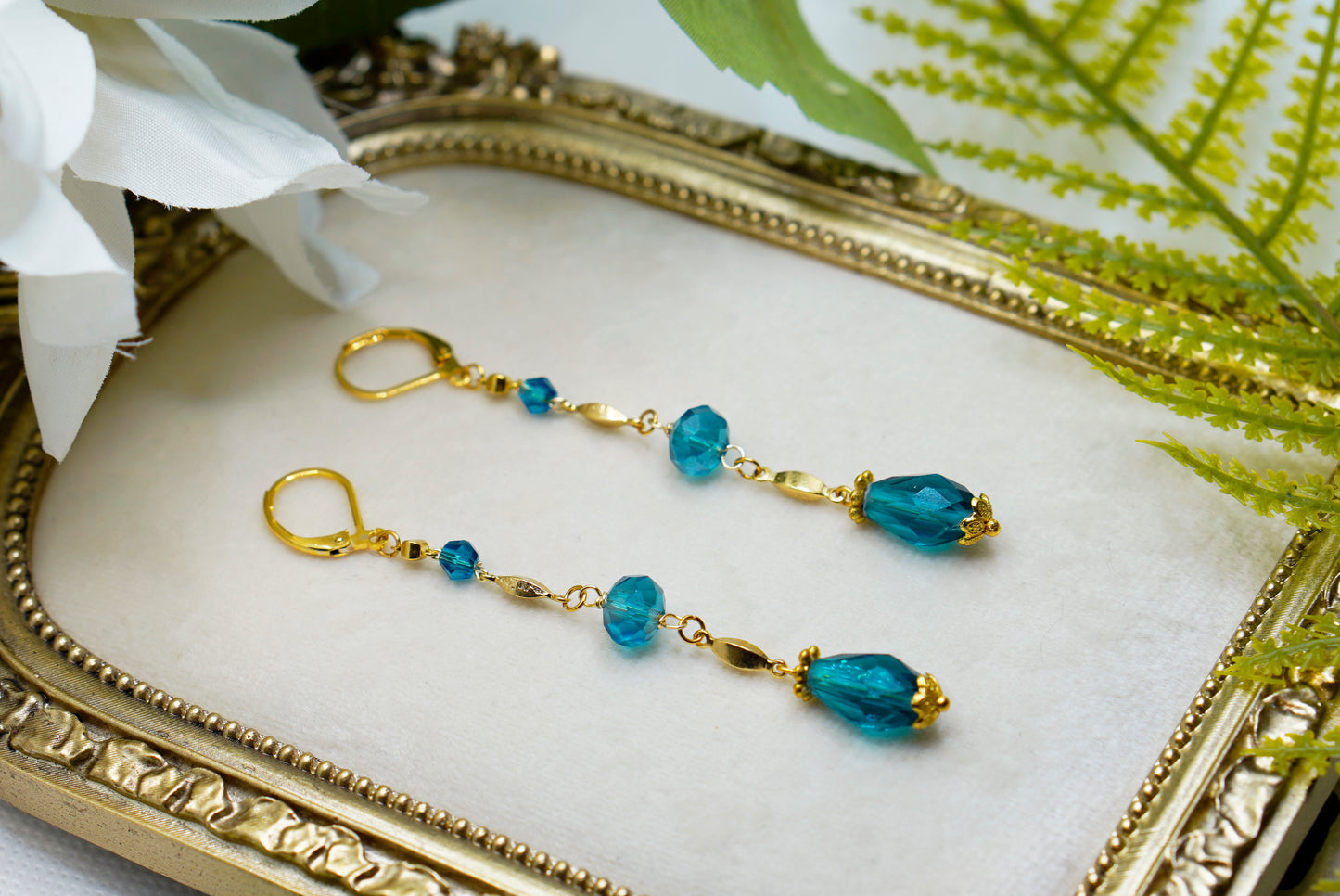 Teal Drops Earrings