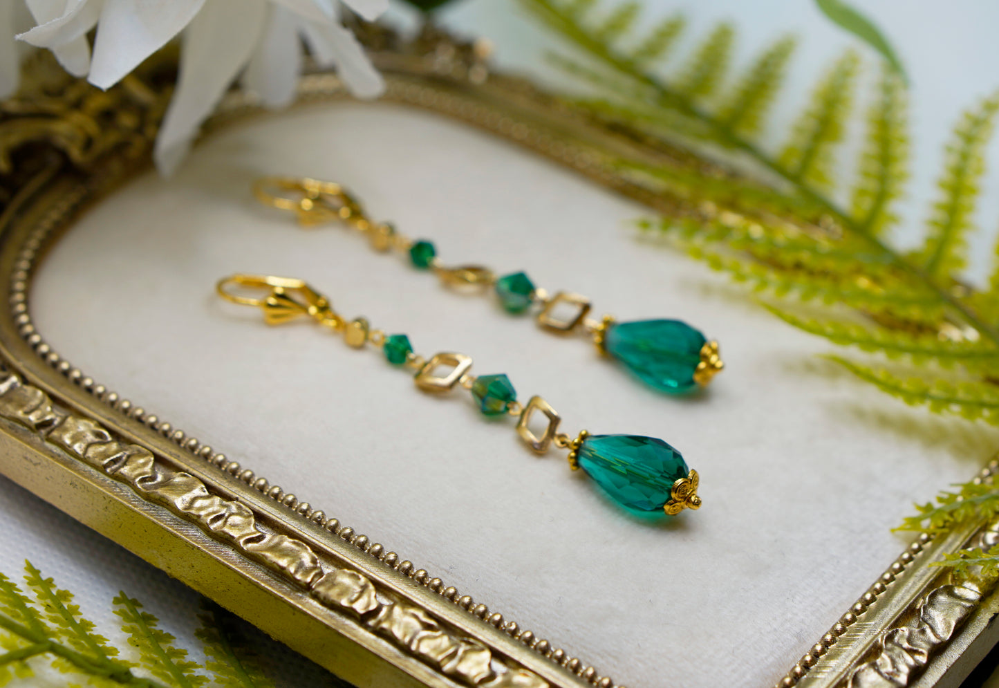 Emerald Drops Earrings