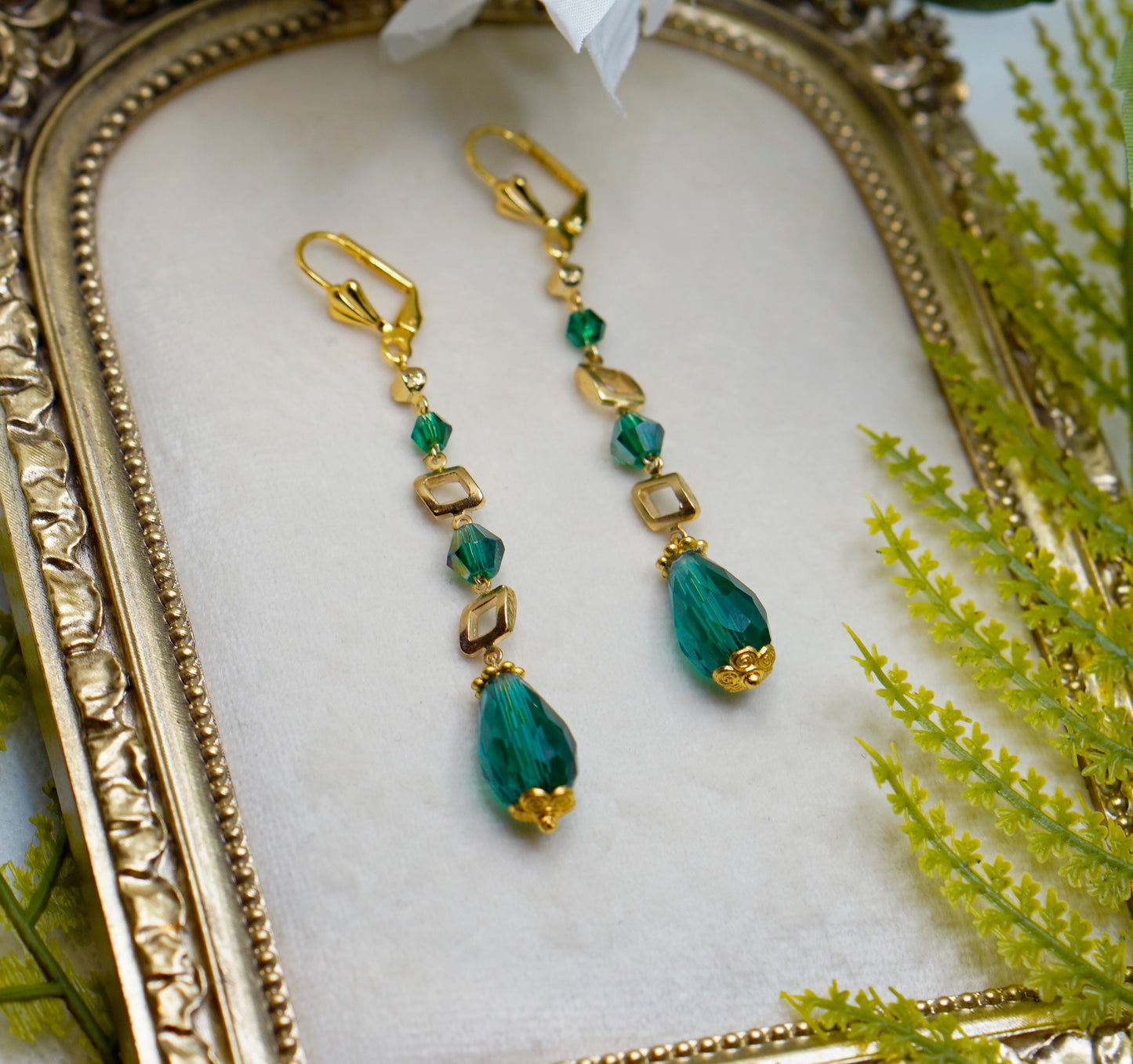 Emerald Drops Earrings