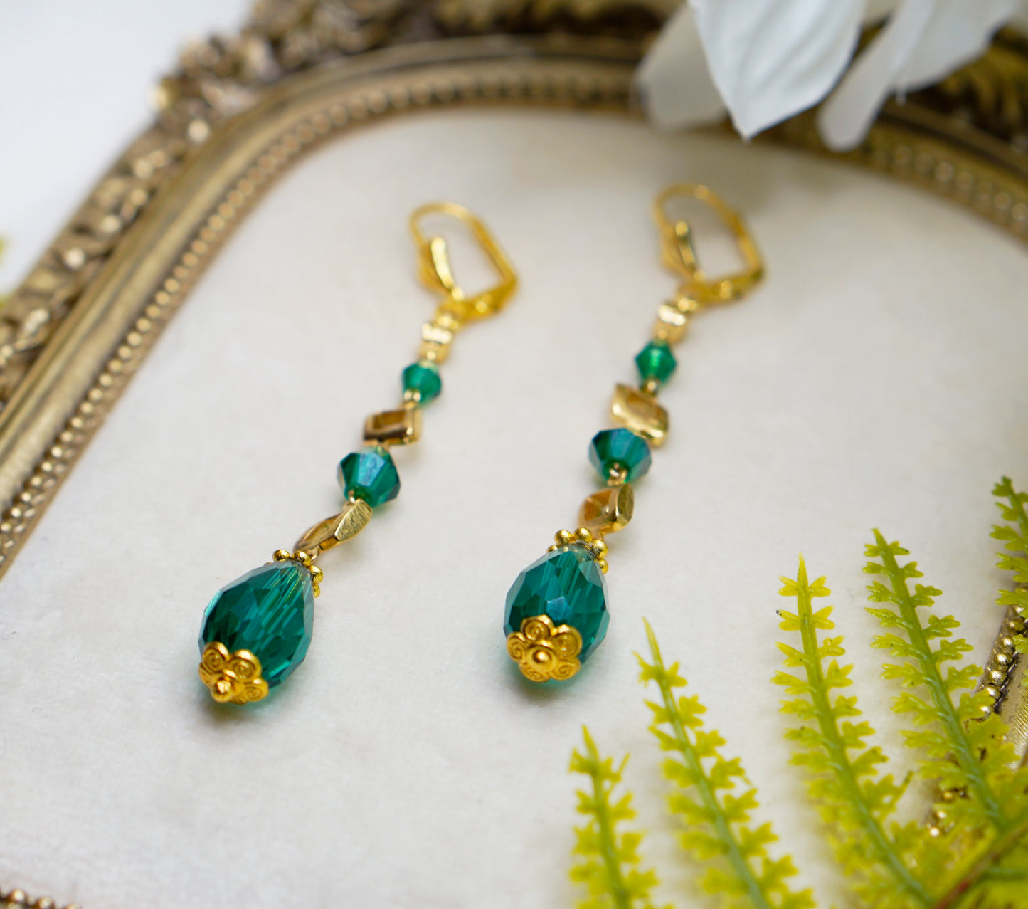 Emerald Drops Earrings