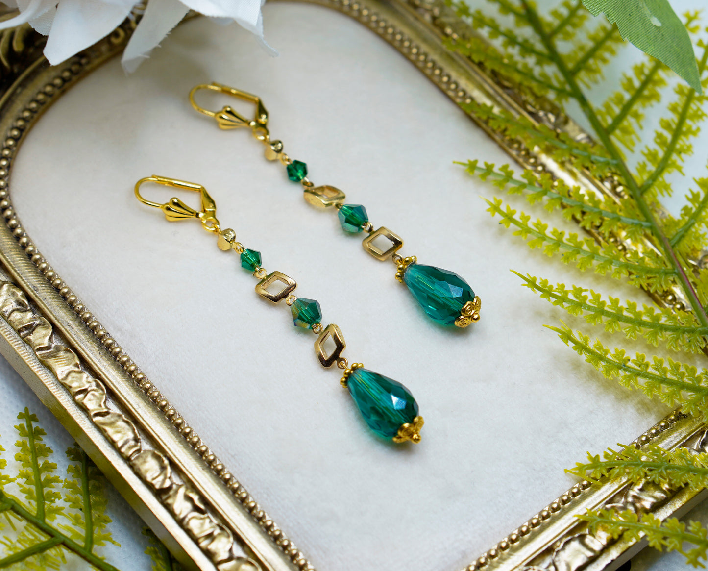 Emerald Drops Earrings