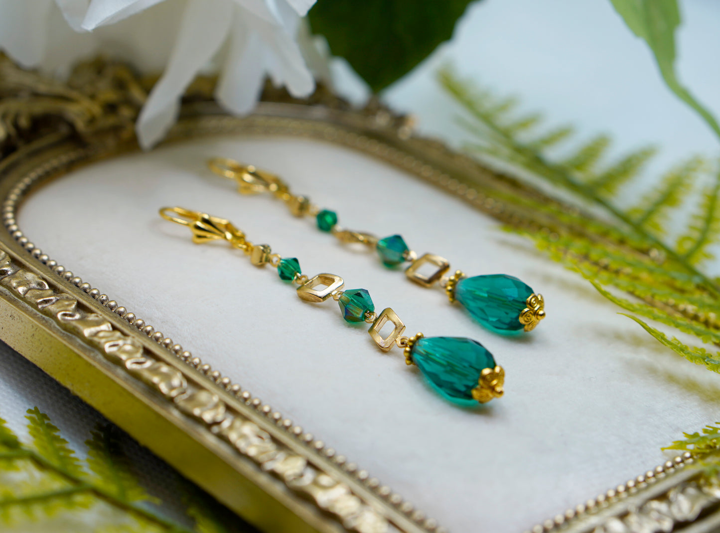 Emerald Drops Earrings