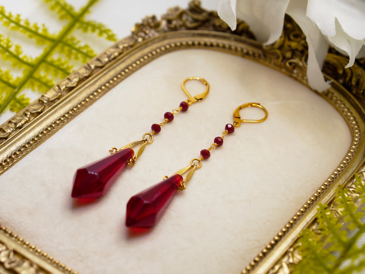 Red Prism Earrings