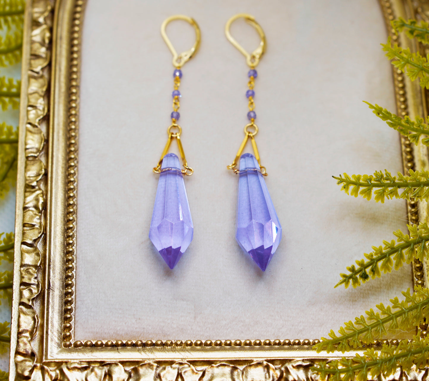 Violet Prism Earrings