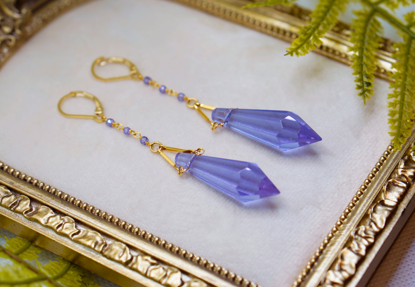 Violet Prism Earrings