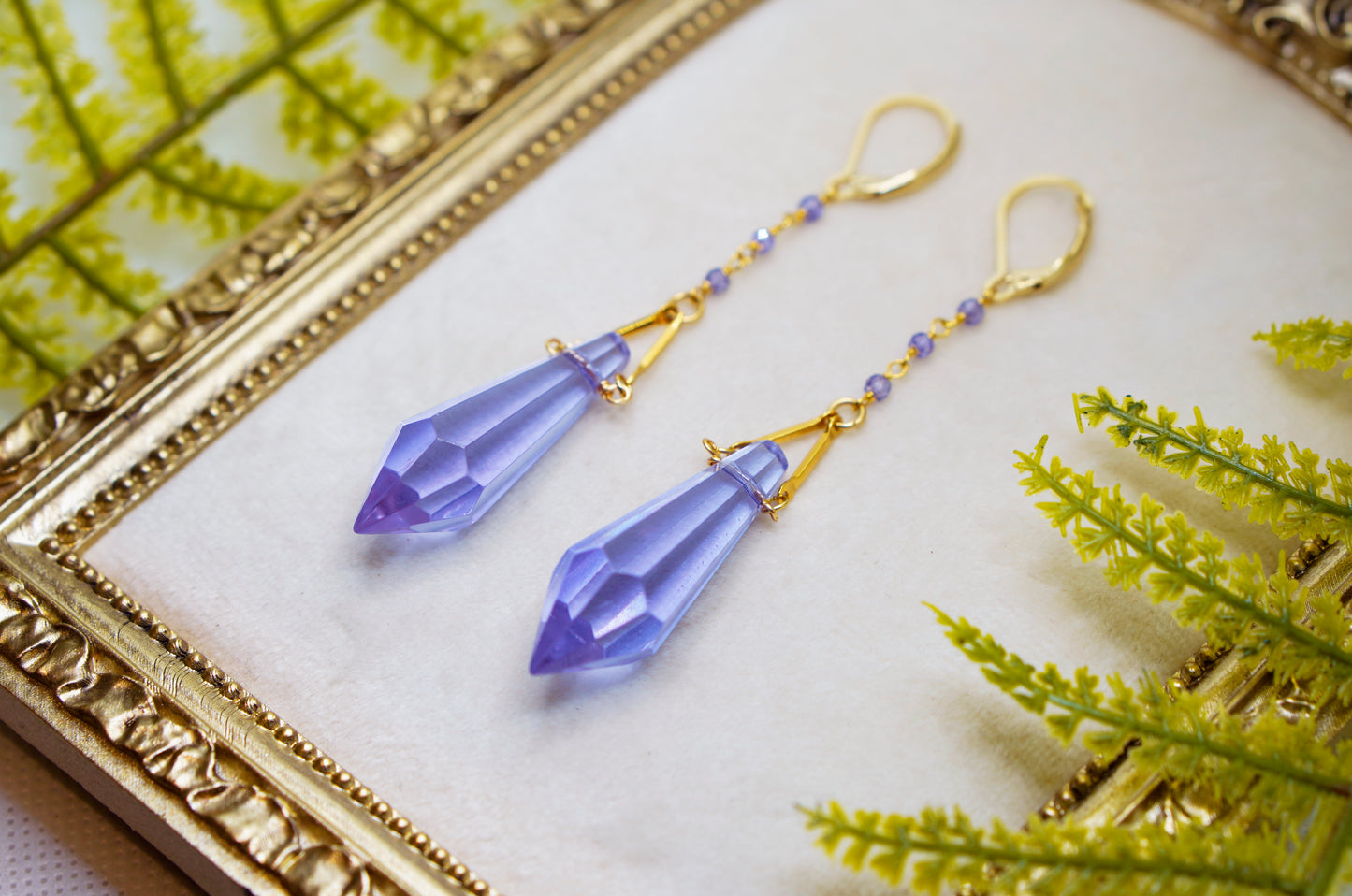 Violet Prism Earrings