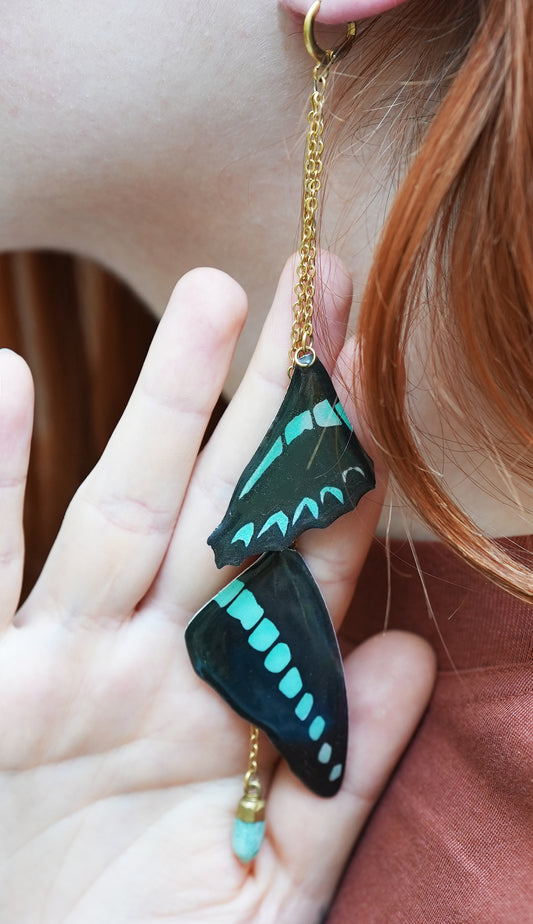 Bluebottle Fae Gold Amazonite Earrings