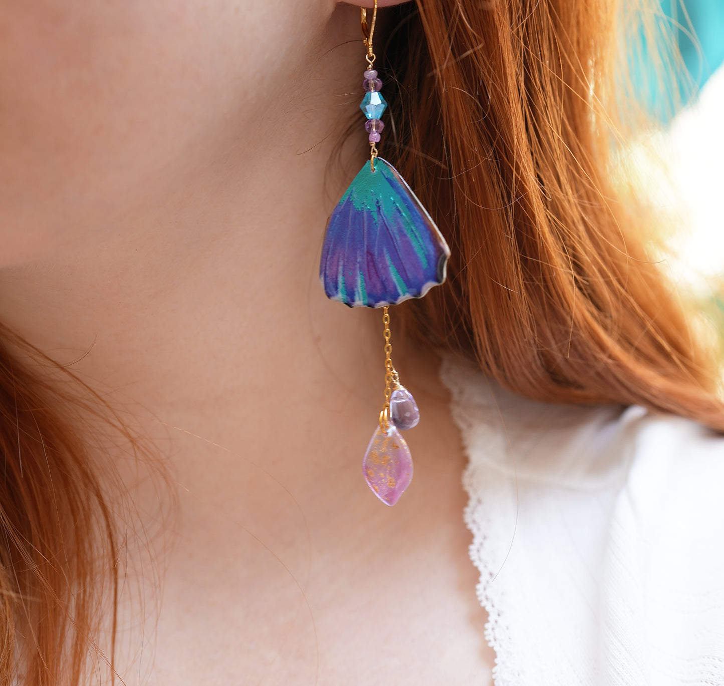 Aurora Morpho Fae Earrings
