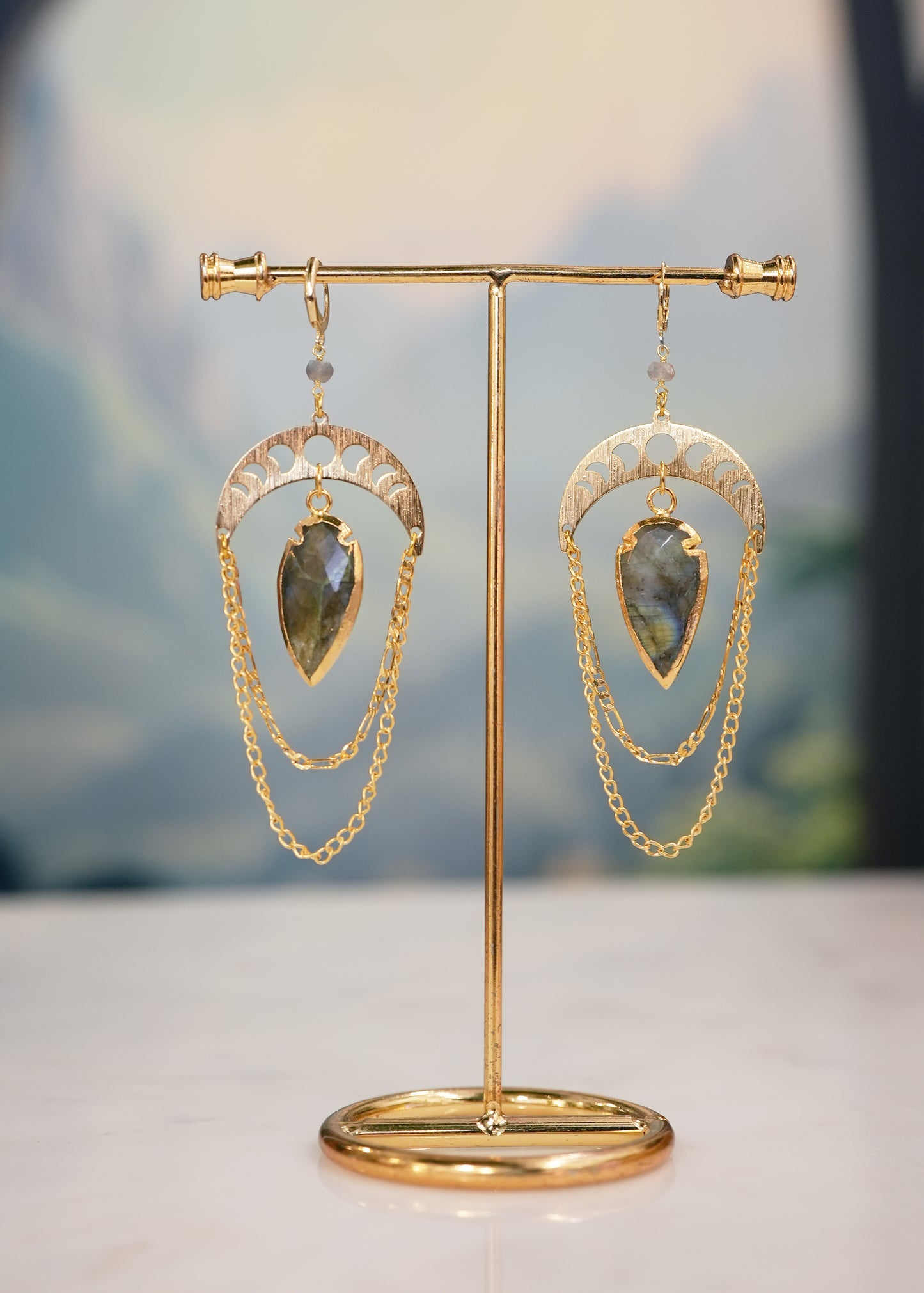 Lunar Priestess Labradorite Earrings
