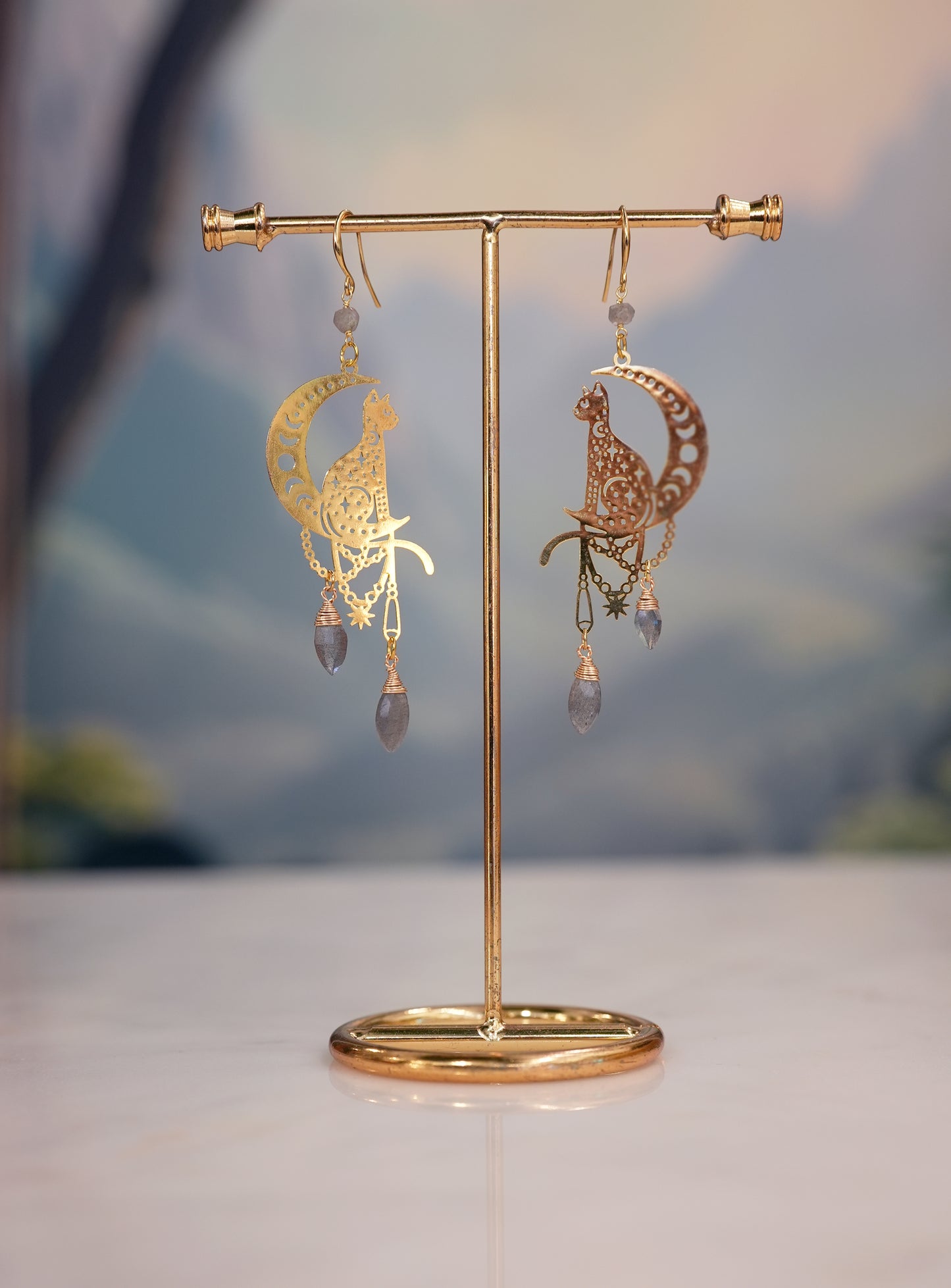 Magic Kitty Moonphase Earrings
