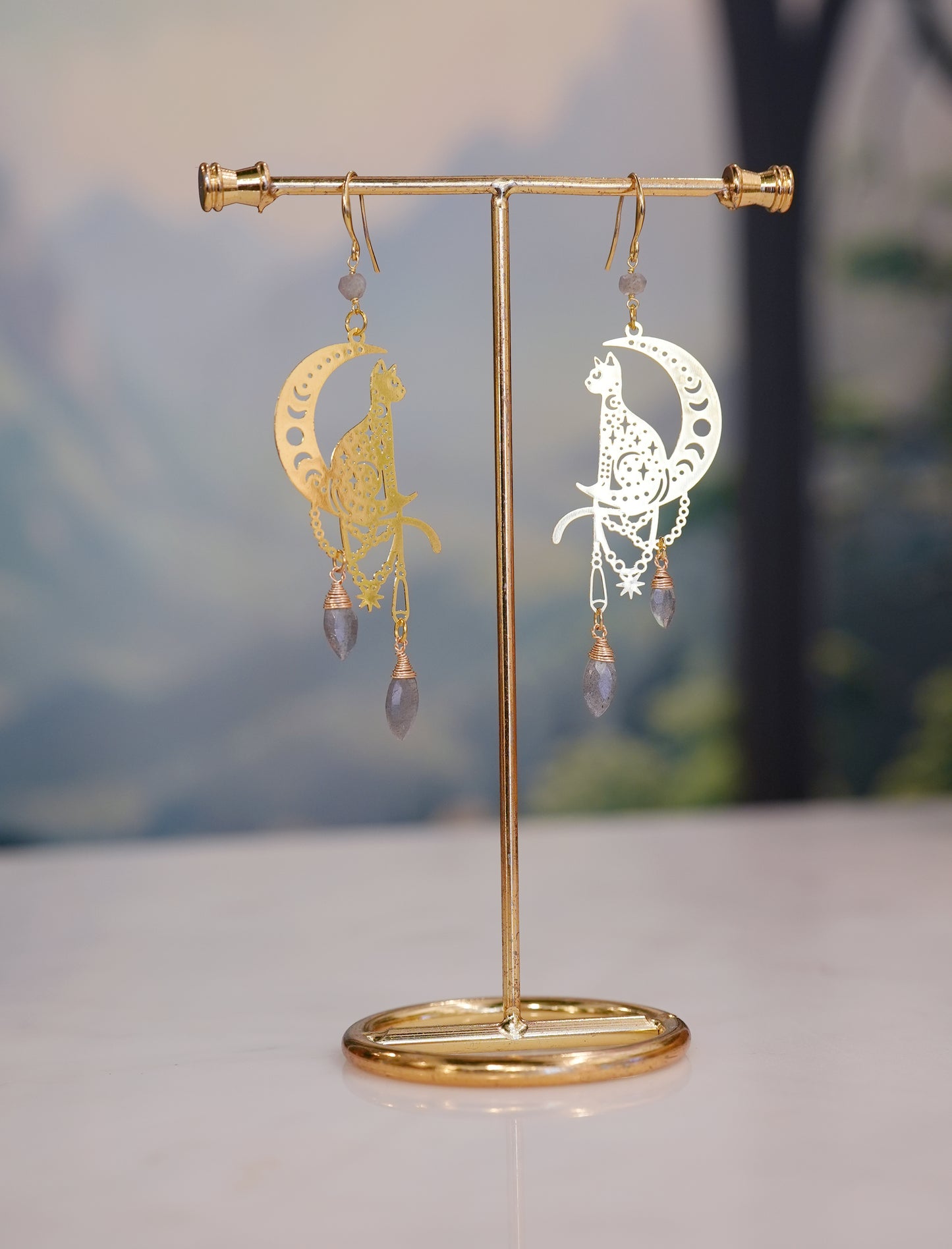 Magic Kitty Moonphase Earrings