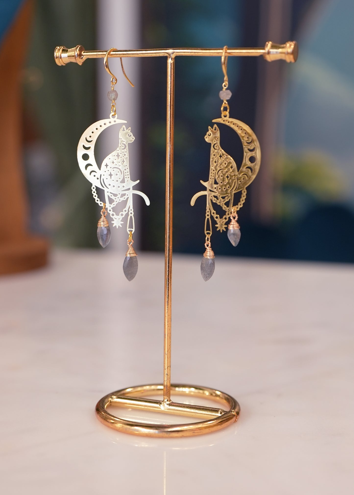 Magic Kitty Moonphase Earrings
