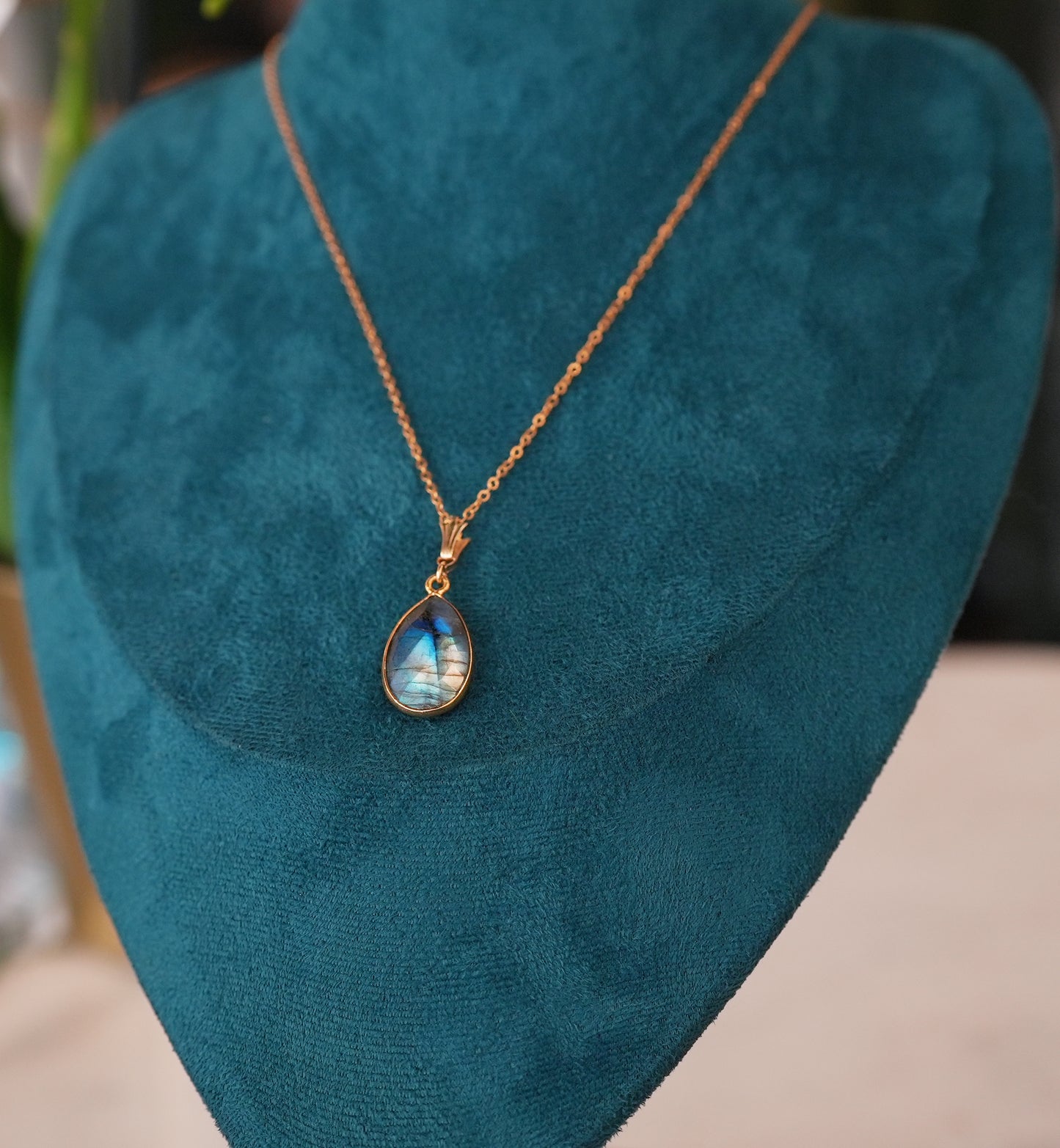 Gold Labradorite Necklace