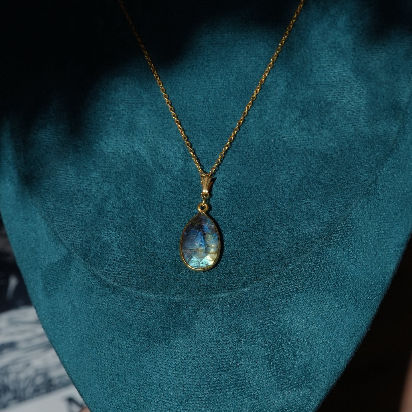 Gold Labradorite Necklace