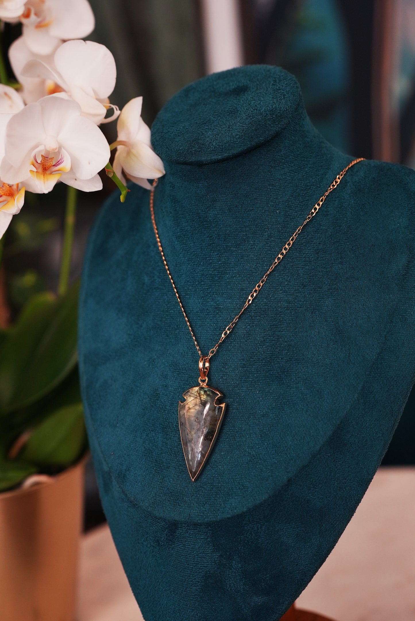 Labradorite Arrow Necklace