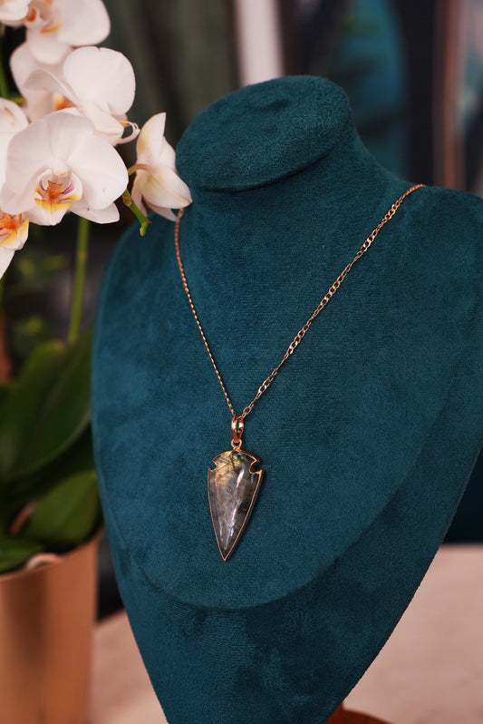 Labradorite Arrow Necklace