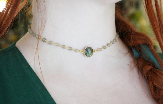 Labradorite Rosary Choker