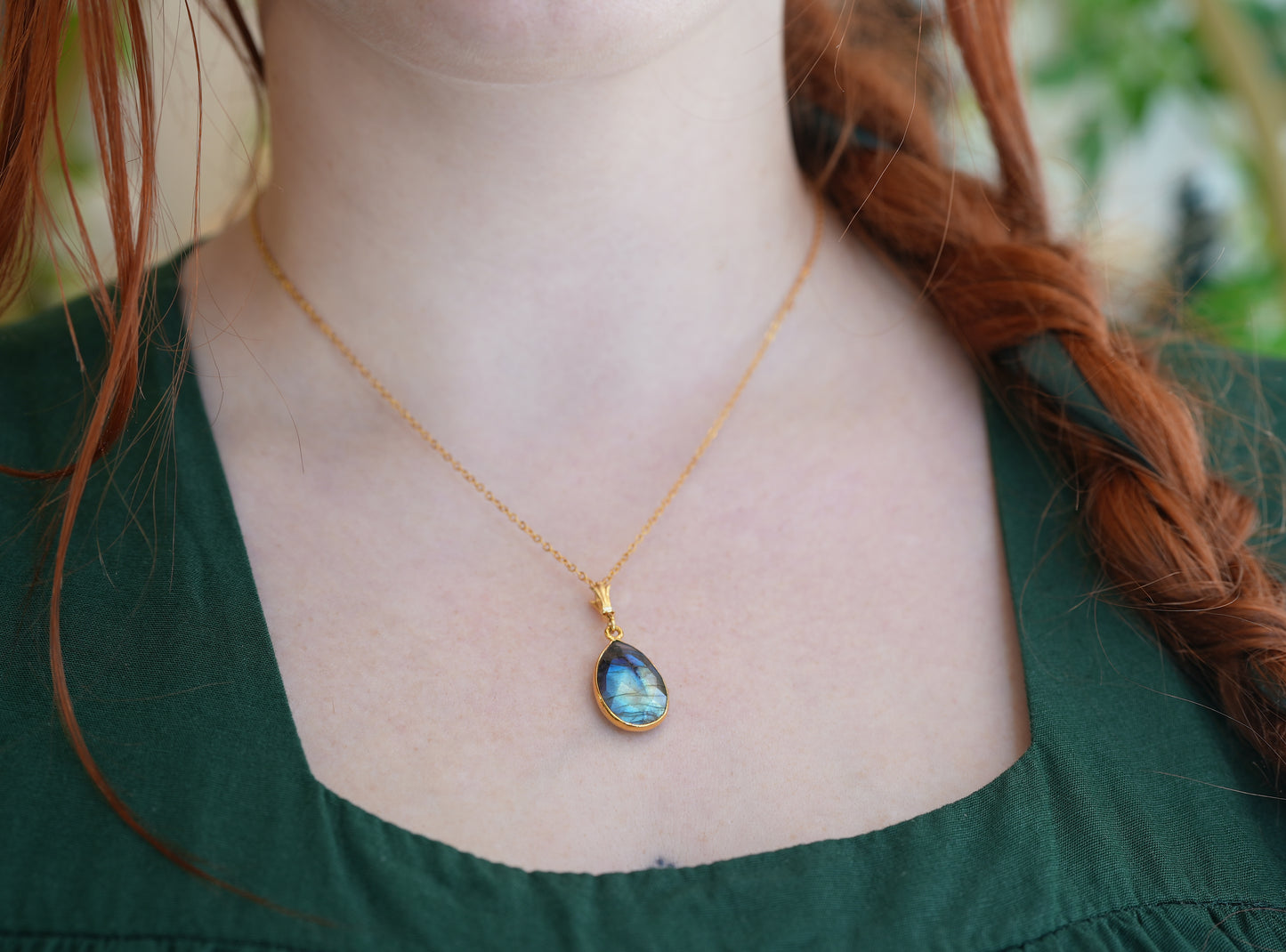 Gold Labradorite Necklace