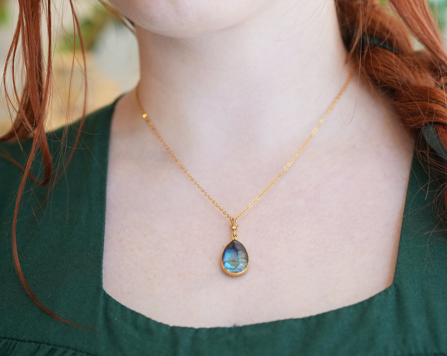 Gold Labradorite Necklace