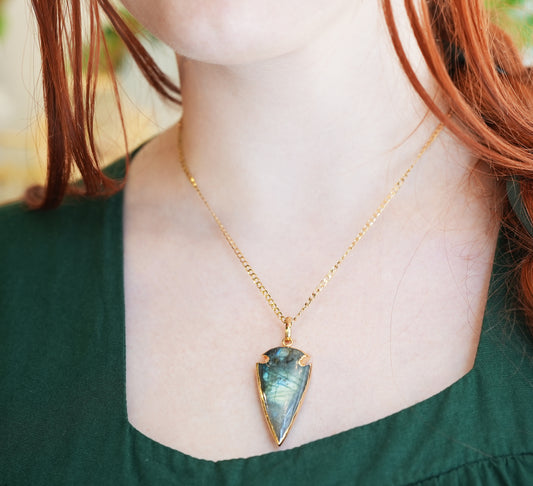 Labradorite Arrow Necklace