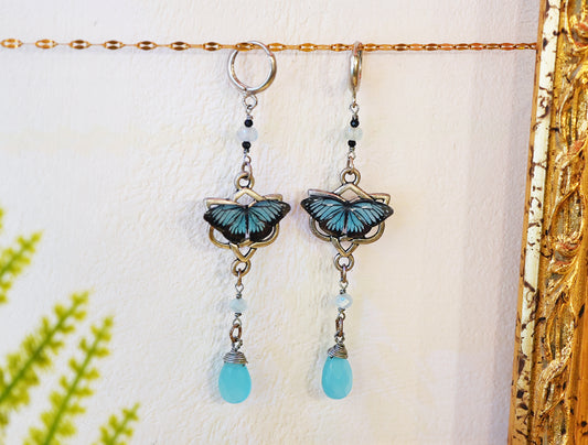 Wanderer Silver Butterfly Earrings