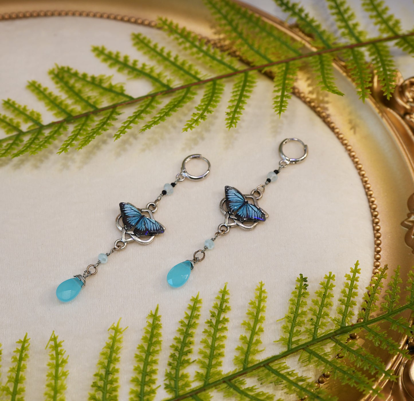 Wanderer Silver Butterfly Earrings