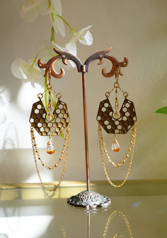 Honey Comb Earrings
