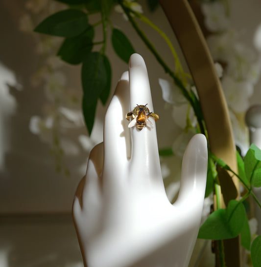 Bee Tigers Eye Ring