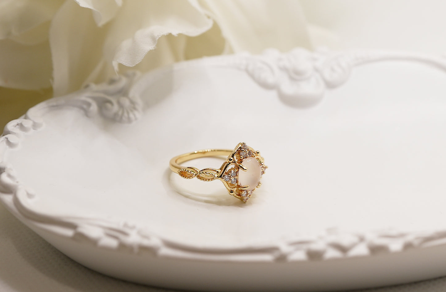 Selene Moonstone Ring