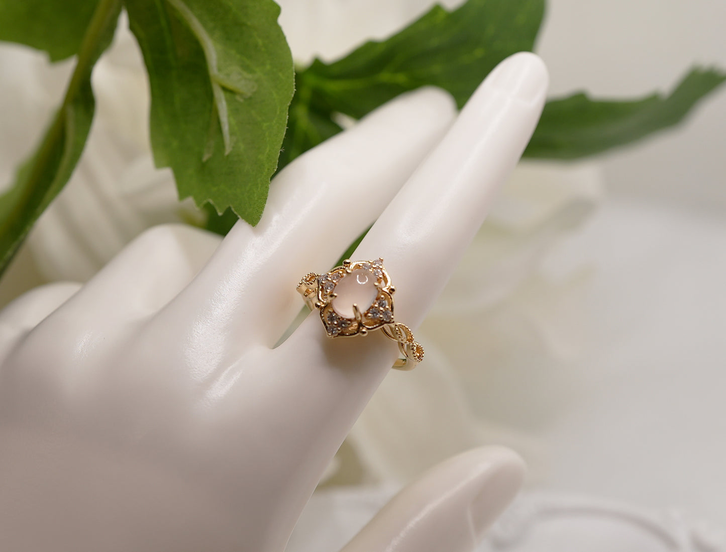 Selene Moonstone Ring