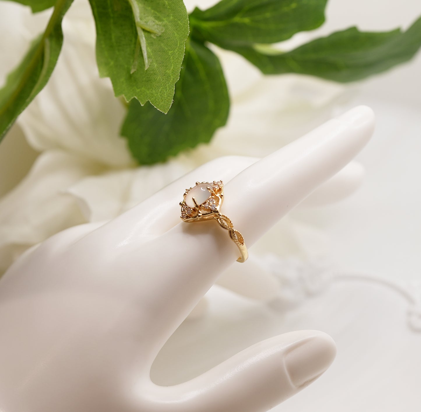 Selene Moonstone Ring