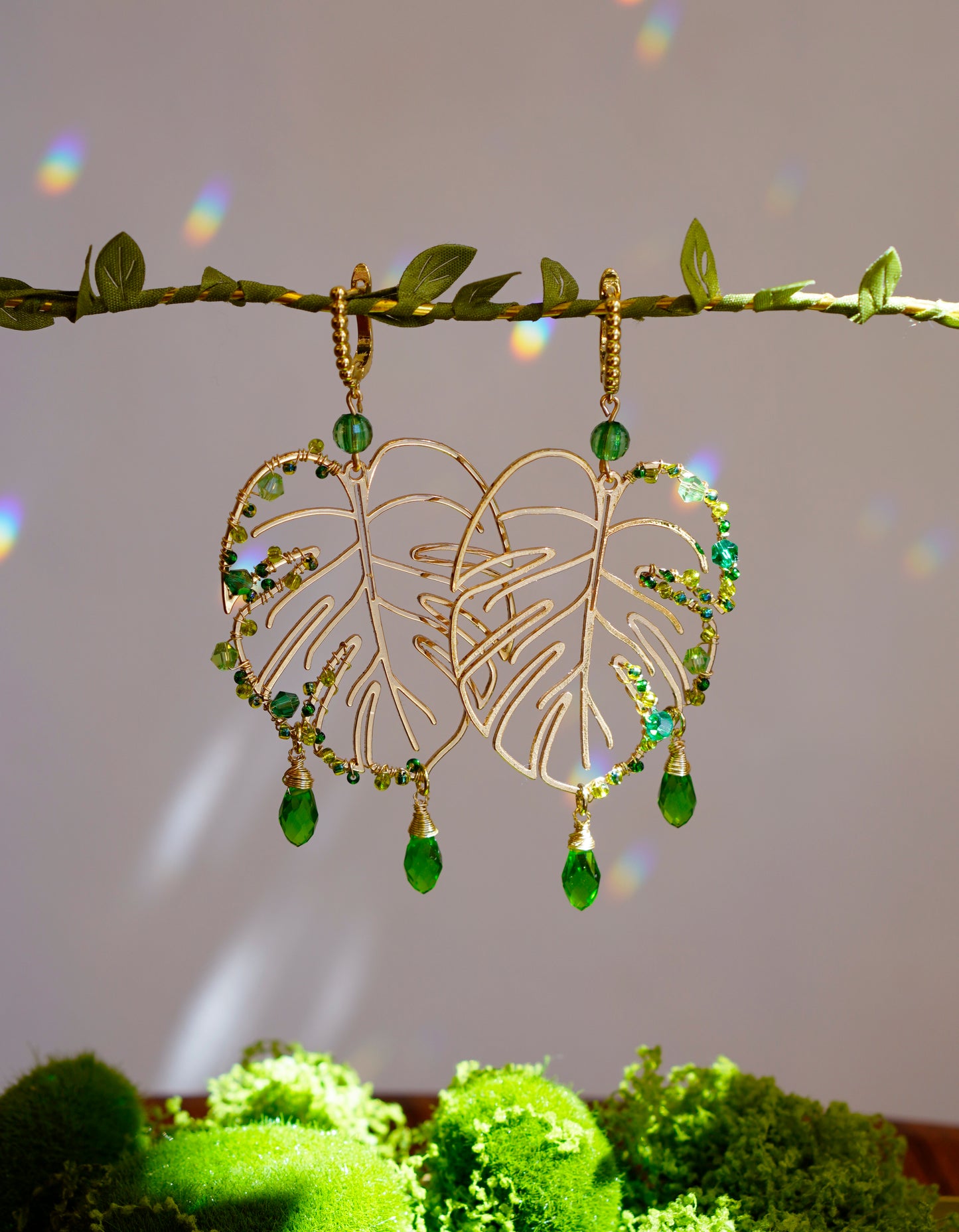 Monstera Earrings