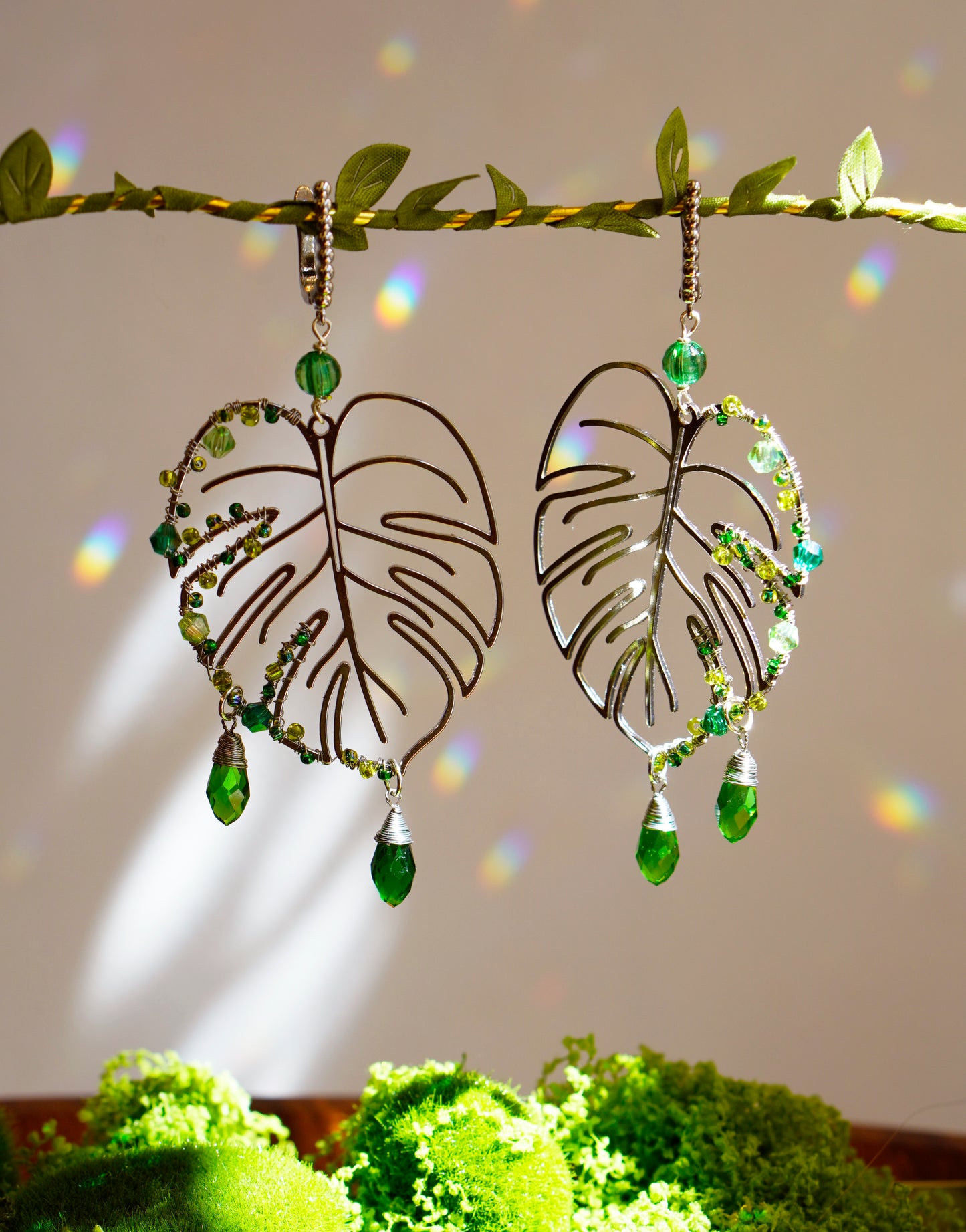 Monstera Earrings