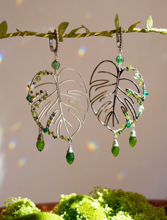 Monstera Earrings