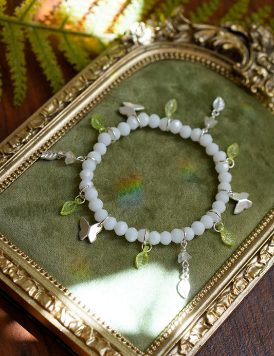 Butterfly Fae Bracelet | White Silver