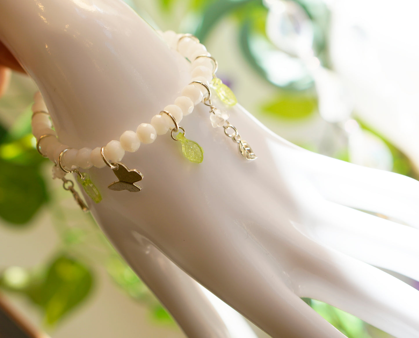 Butterfly Fae Bracelet | White Silver