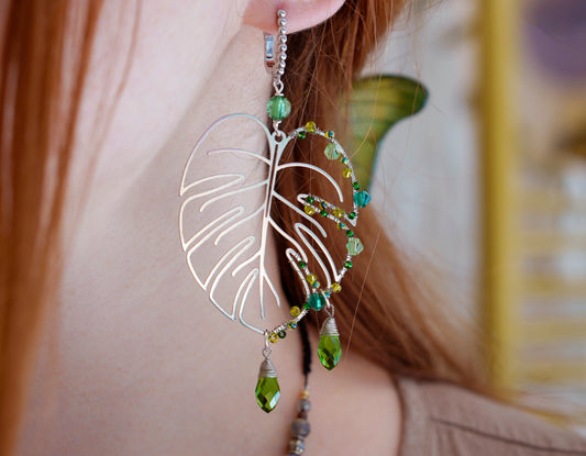 Monstera Earrings