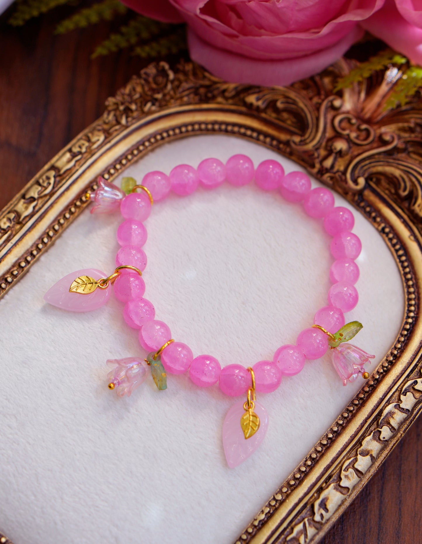 Flower Fae Chunky Bracelet | Bright Pink