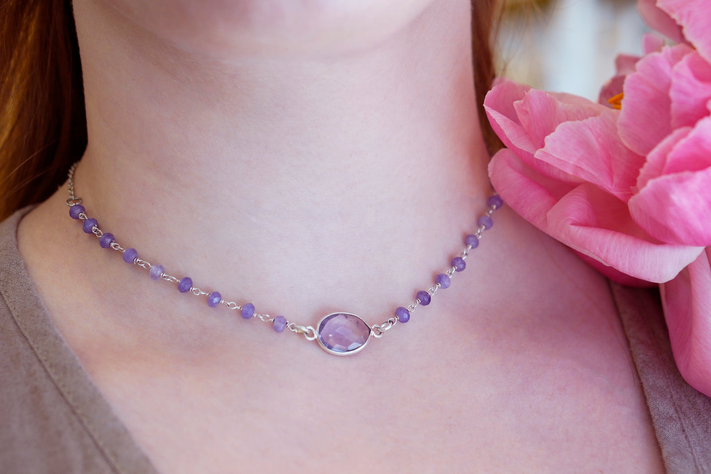 Amethyst  Choker | Rosary
