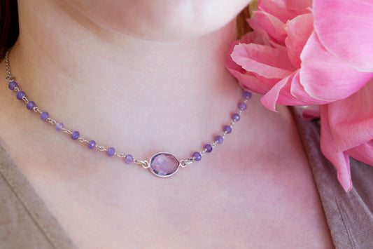 Amethyst  Choker | Rosary